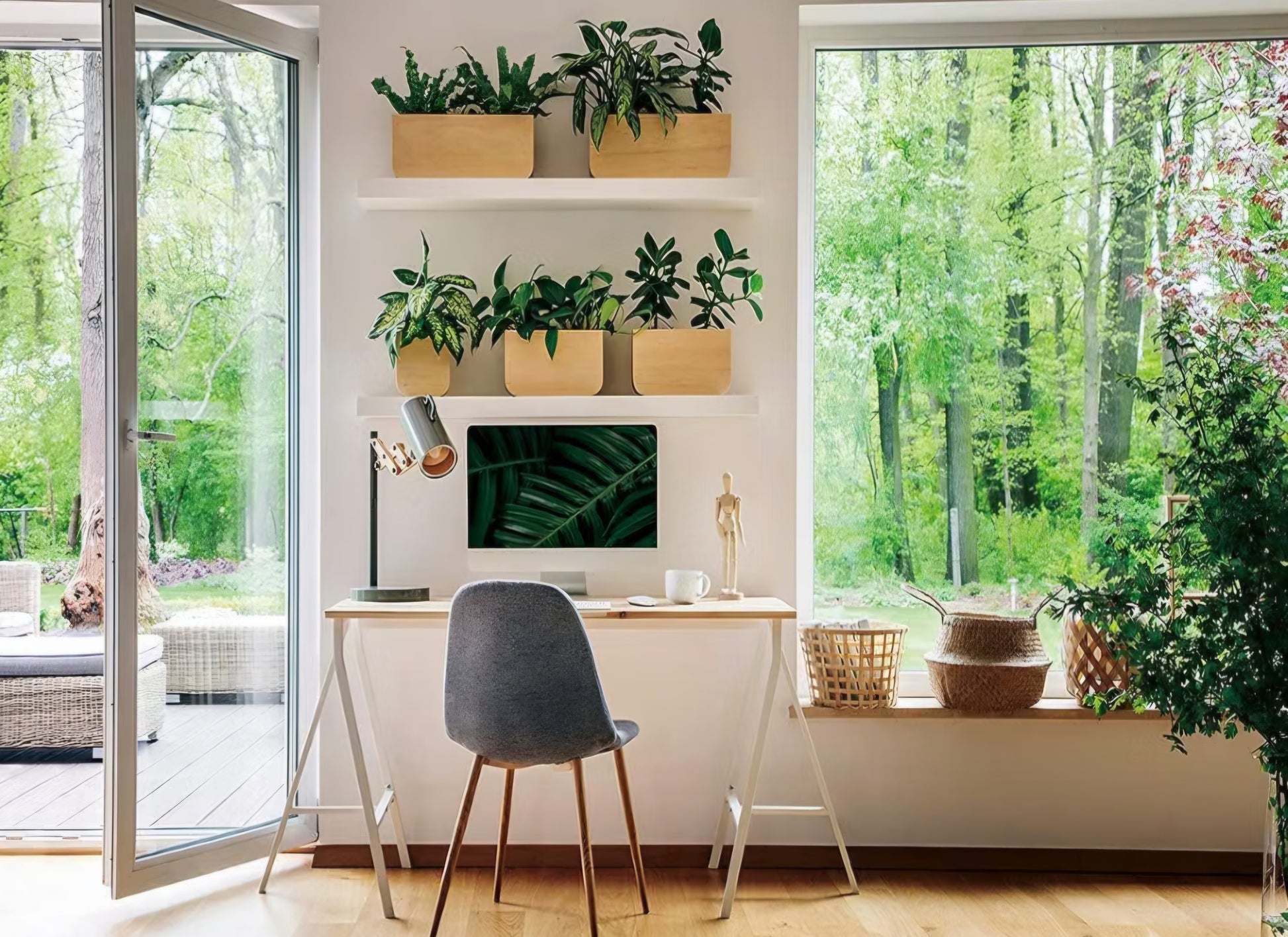 Photo Shoot Office Space Backdrop with Frame (5ft x 7 ft)